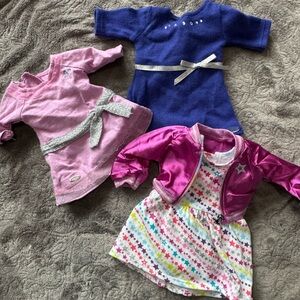 American Girl Set of Three 18” Doll Dresses